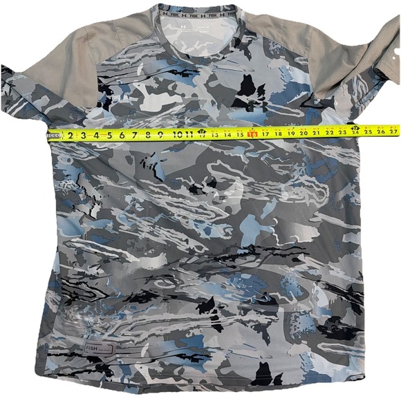 Under Armour Fish Coolswitch Thermocline Hybrid Camo Fishing Shirt Mens XL - Picture 2 of 8